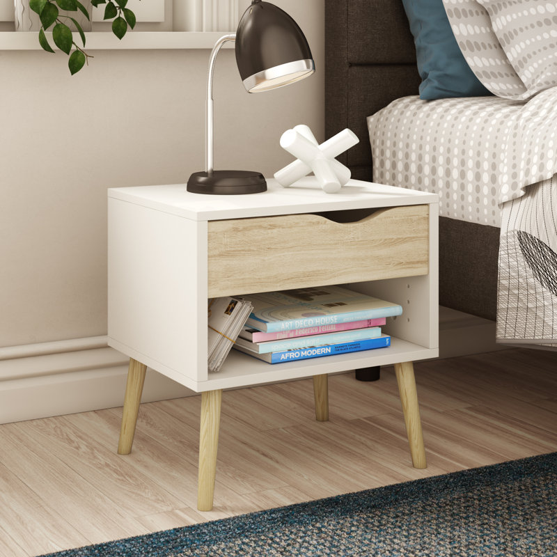 Zipcode Design Havana 1 Drawer Bedside Table & Reviews Wayfair.co.uk
